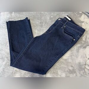 Levi's Slimming Slim Raw Hem Dark Jeans